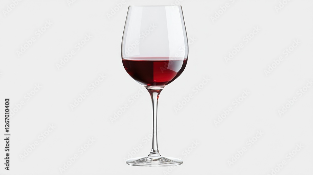 Elegant red wine glass with rich content. Elegant red wine glass with rich content.