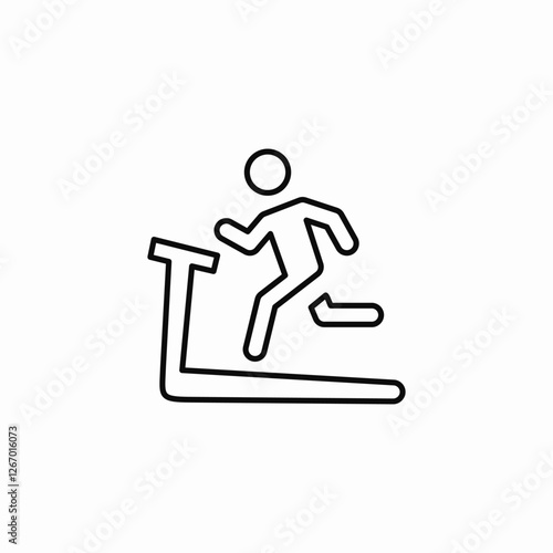 gym running exercise equipment icon sign vector