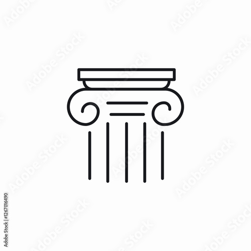 history pillars icon sign vector