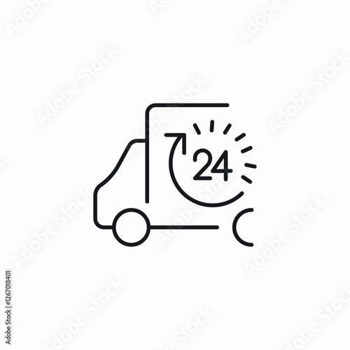nonstop delivery icon sign vector