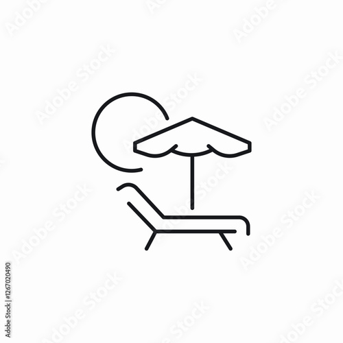 shade sun relax icon sign vector