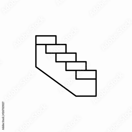 staircase indoors icon sign vector