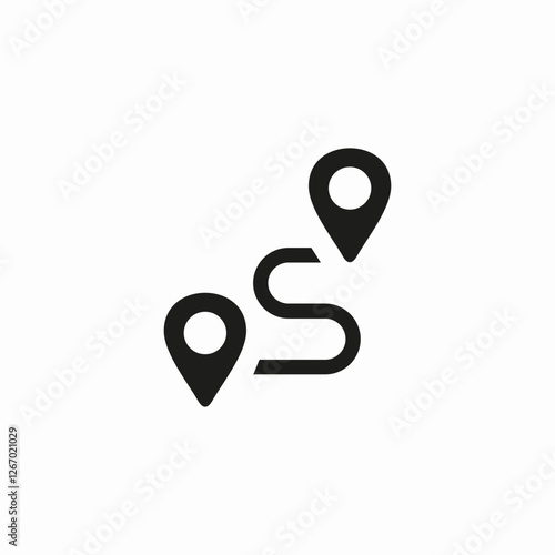 spot location route connection icon sign vector