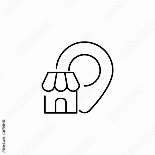 store address icon sign vector