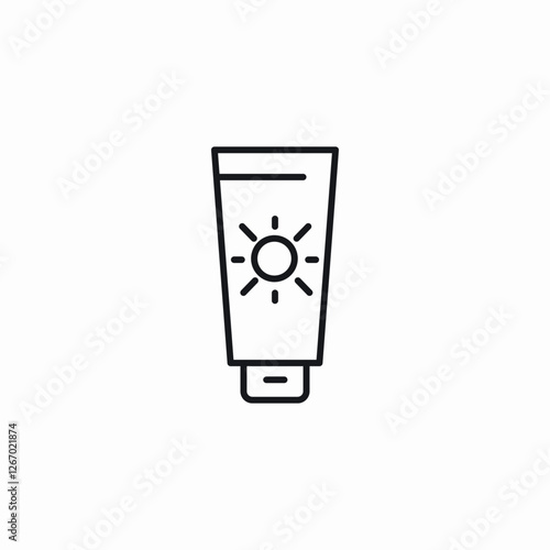 sunscreen lotion icon sign vector