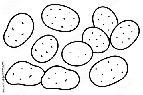 Potato Gardening Tips for a Bountiful Harvest Line Art