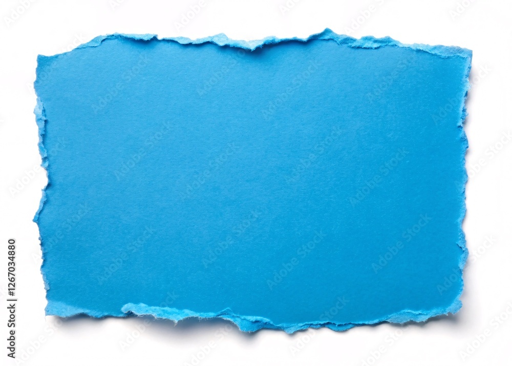 Obraz premium Blue paper with torn edges texture for using as text box.png 
