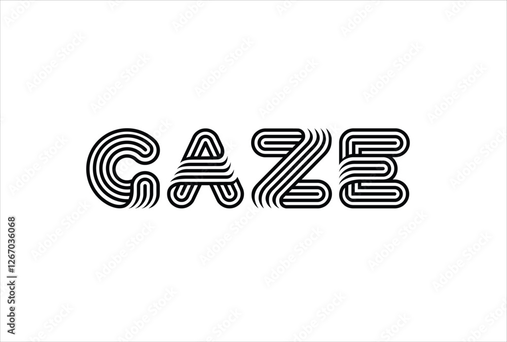 Obraz premium Gaze logo Vector Template. Creative And Modern Gaze logo