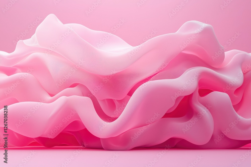 Abstract pink soft fabric waves background for backdrop or decorative use Abstract pink soft fabric waves background for backdrop or decorative use