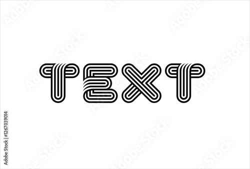 Text logo Vector Template. Creative And Modern Text logo