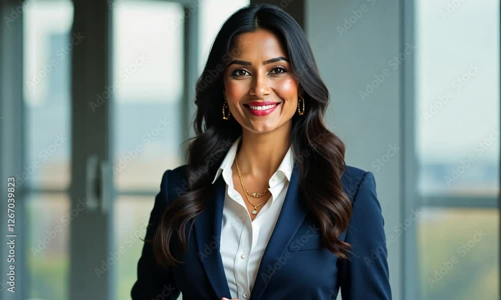 Confident Indian Businesswoman in Professional Attire
Confident Indian Businesswoman in Professional Attire