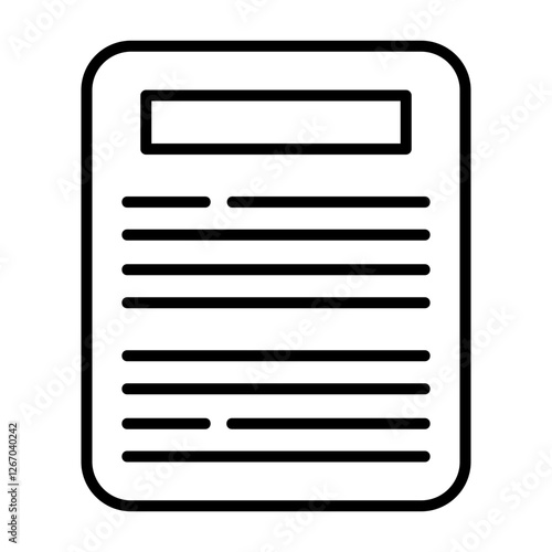 Writing Outline Icon Style Design