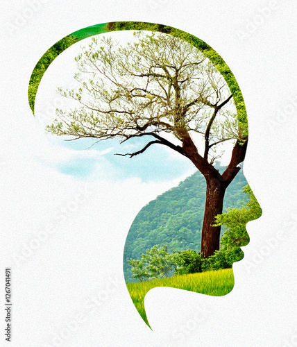 Uma mulher na natureza 