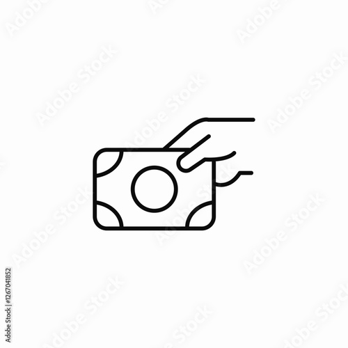 banknote cash pay icon sign vector