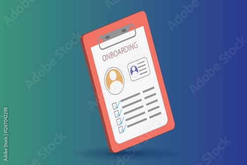 New Employee Onboarding vector illustration design background