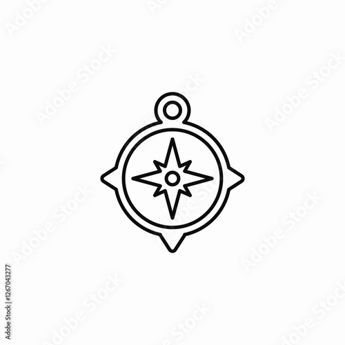 compass navigation tool icon sign vector