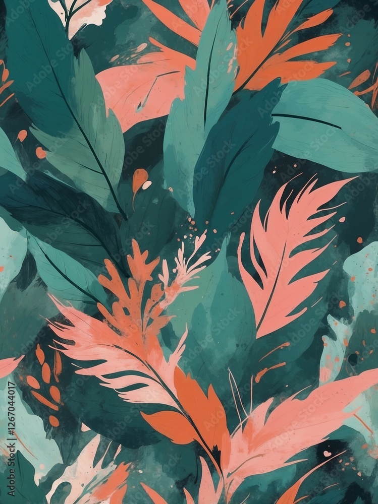 seamless pattern with leaves seamless pattern with leaves