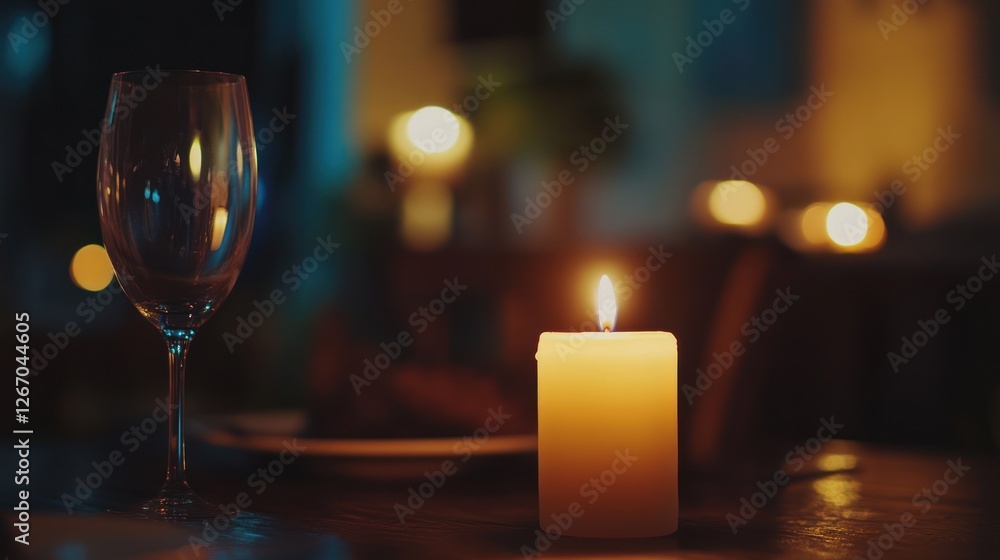 Solitary Flame: A Candle's Glow in the Dark Solitary Flame: A Candle's Glow in the Dark