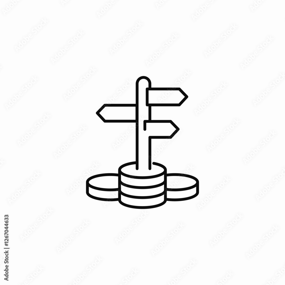 financial path icon sign vector financial path icon sign vector