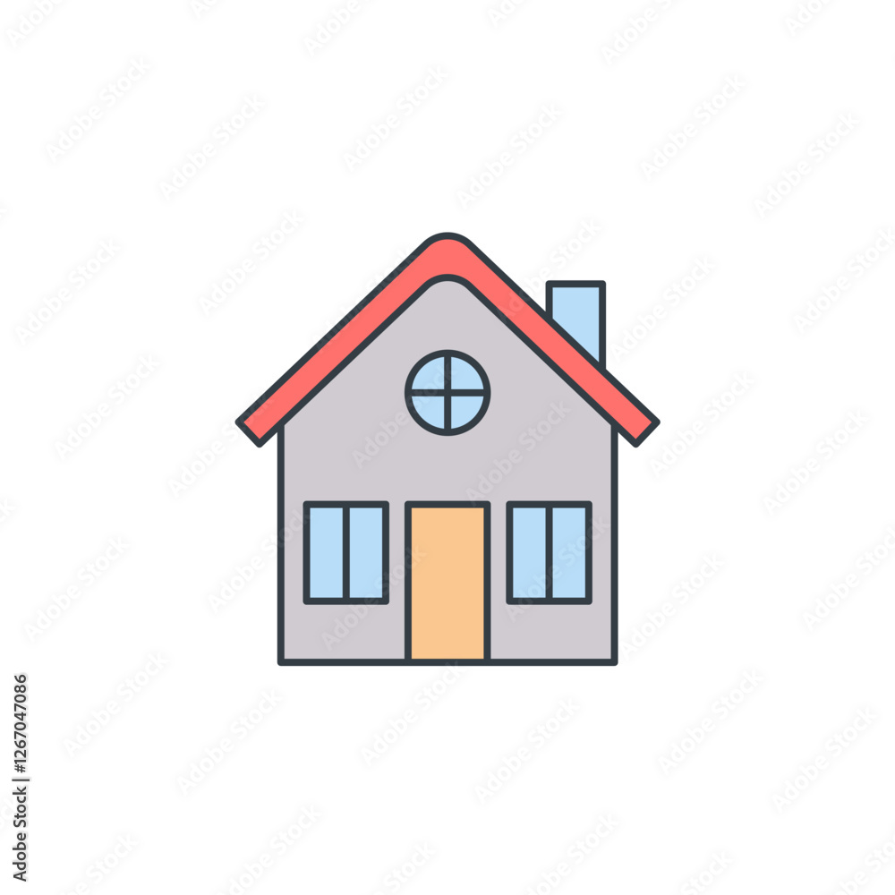 House icon symbol vector illustration isolated on white background House icon symbol vector illustration isolated on white background