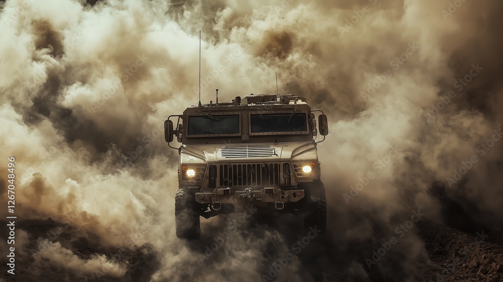 Fototapeta premium Rim Lighting Enhancing the Urgency of Military Rescues