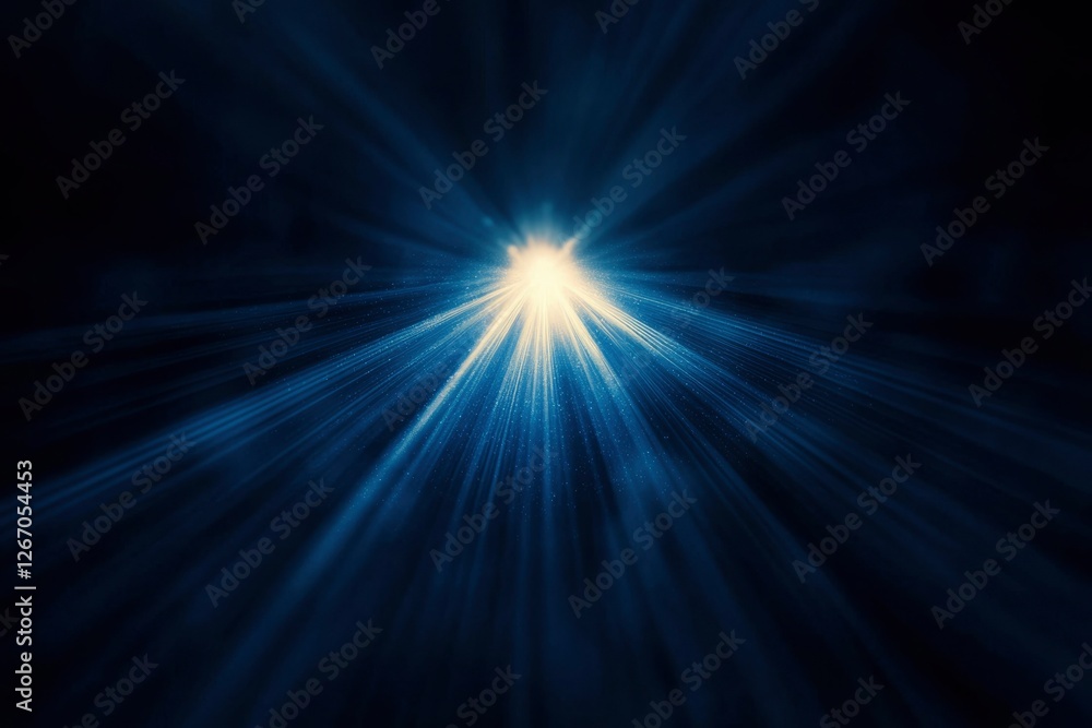 Blue light rays emanating out for illustration, design or spiritual concept Blue light rays emanating out for illustration, design or spiritual concept