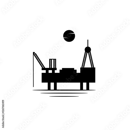 oil platform vector images