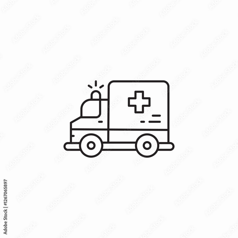 hospital ambulance icon sign vector hospital ambulance icon sign vector