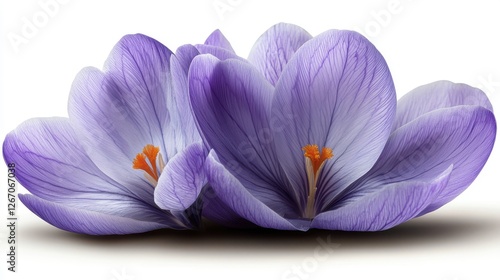 crocus flower isolated on transparent background