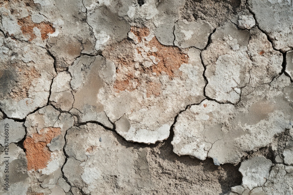 Fototapeta premium Textured concrete wall with visible seams. Artificial Intelligence
