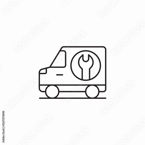 repair van icon sign vector
