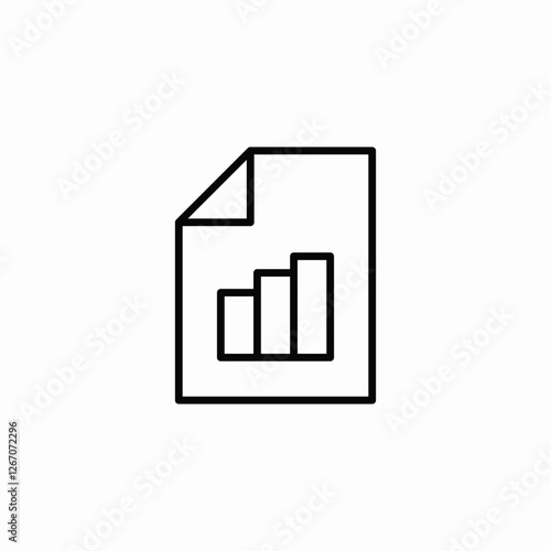 statistics document icon sign vector