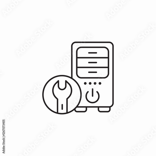 tower fix icon sign vector