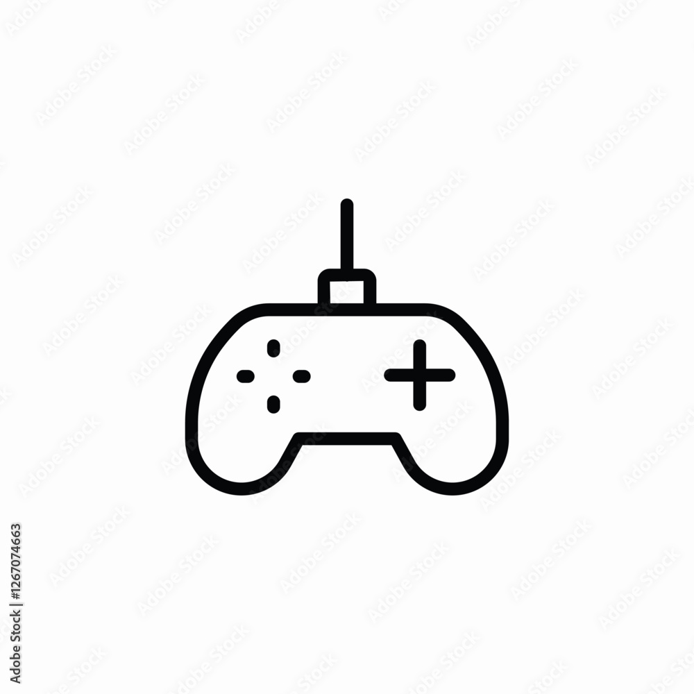 wired controller icon sign vector wired controller icon sign vector