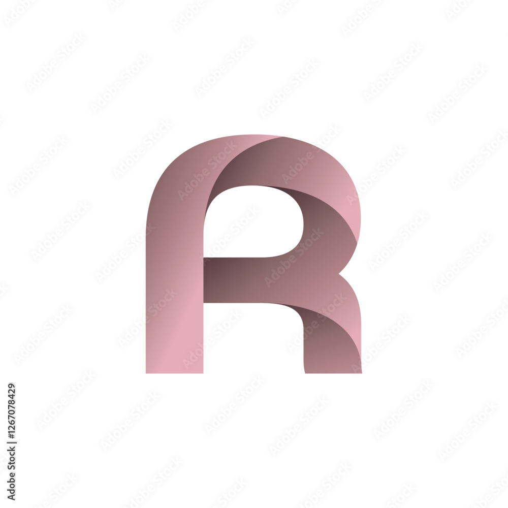 Modern Pink Letter R Logo Design. Modern Pink Letter R Logo Design.