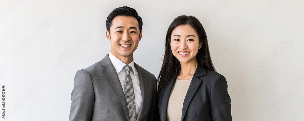 Confident Asian Business Professionals Portrait Confident Asian Business Professionals Portrait