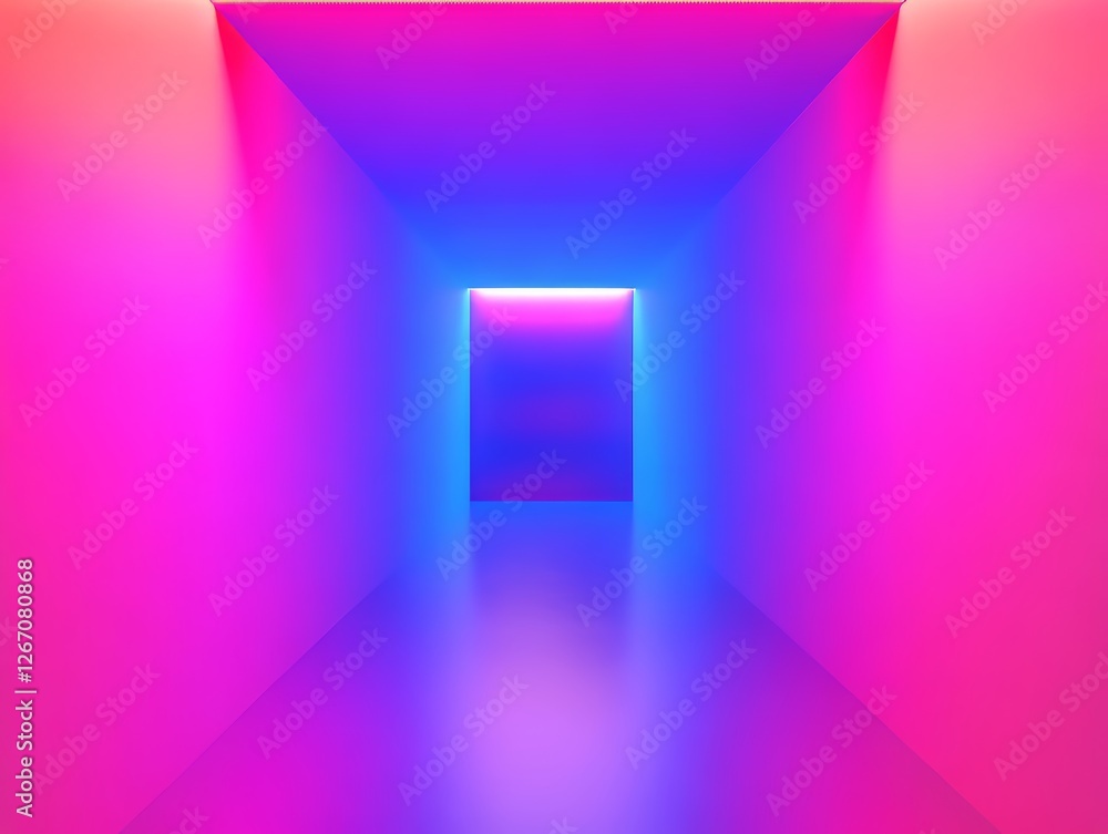 Neon Glow Abstract Pink and Blue Light Tunnel Neon Glow Abstract Pink and Blue Light Tunnel