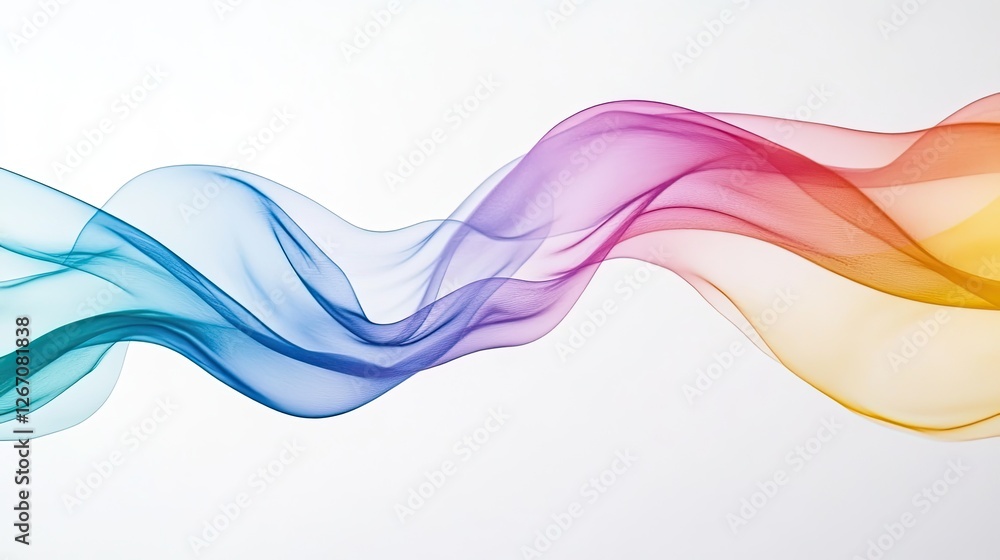 Fototapeta premium A wave of merging colors, symbolizing diversity and cooperation in business.