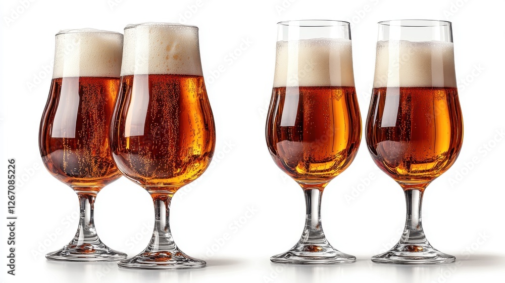 glasses of beer isolated on transparent background glasses of beer isolated on transparent background