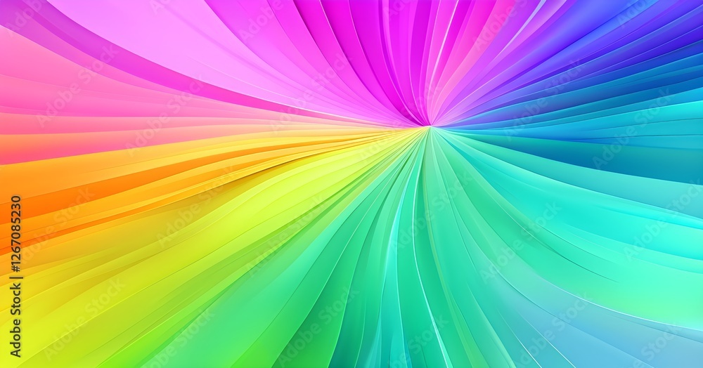 Obraz premium Colorful illustration with a smooth transition of gradient lines in vibrant spring shades