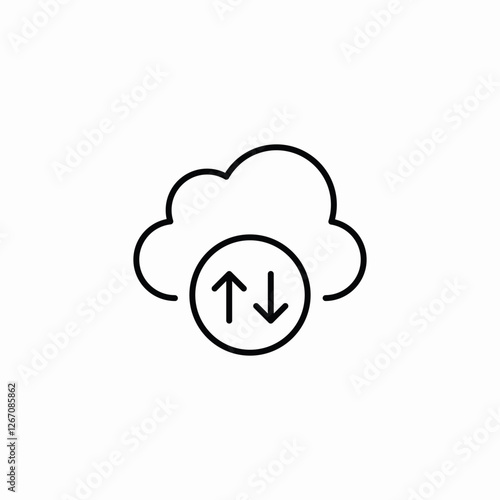 cloud exchange icon sign vector