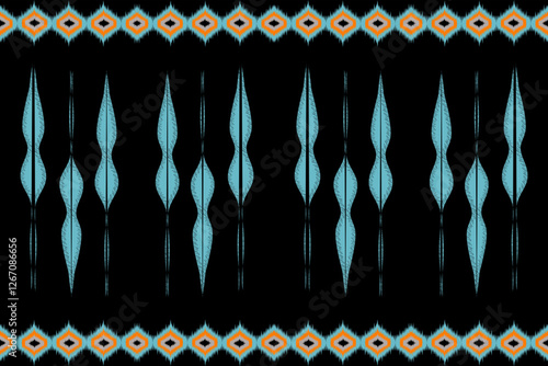 Ikat pattern fabric vector style