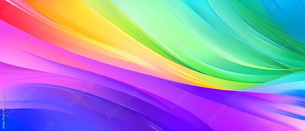 Colorful illustration with a smooth transition of gradient lines in vibrant spring shades Colorful illustration with a smooth transition of gradient lines in vibrant spring shades