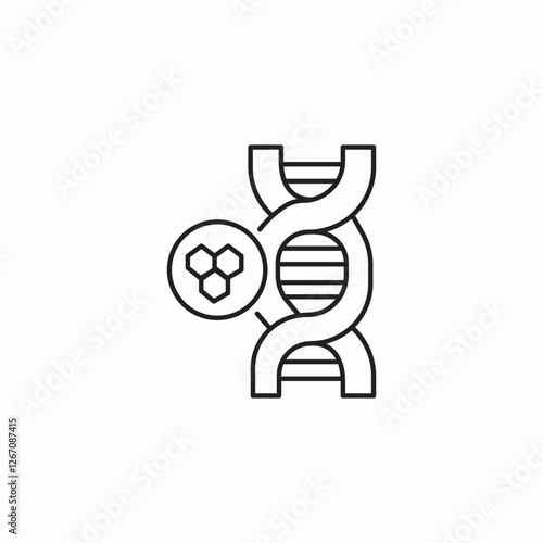 dna helix icon sign vector