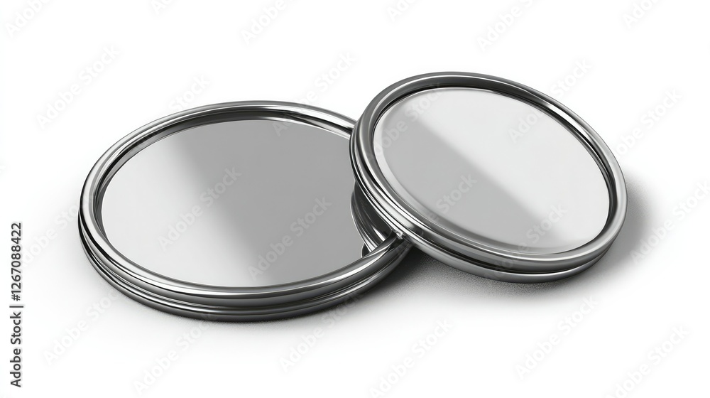 Detailed mockup showcasing a large circular pin badge, isolated on white, ideal for presenting custom designs