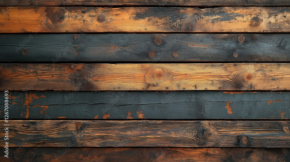 Fototapeta premium old timeworn wooden planks decor wallpaper concept, aspect ratio 16:9