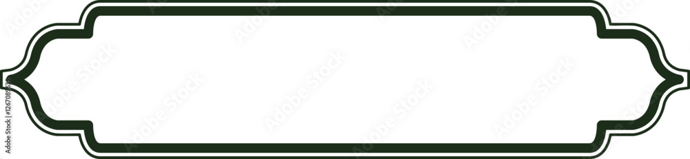 Islamic Banner Label Outline Islamic Banner Label Outline