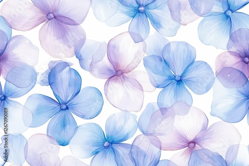 Wallpaper Mural Sweet flower watercolor seamless pattern.soft pastel colors. Torontodigital.ca