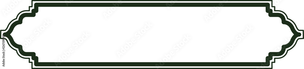 Obraz premium Islamic Banner Label Outline