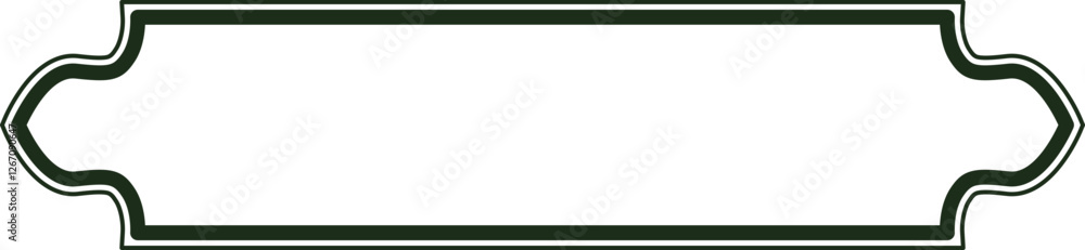 Islamic Banner Label Outline Islamic Banner Label Outline
